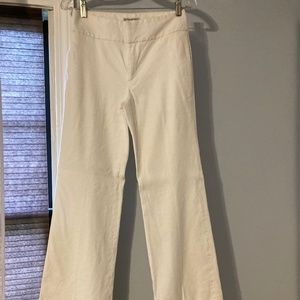 Banana Republic white linen blend slacks size 2
